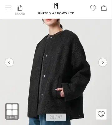 BEAUTY&YOUTH 부클레 노카라 블루종