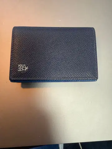 던힐 네이비 가죽 명함지갑 (중고)