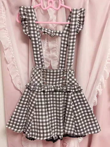 LIZLISA 깅엄 체크 치마바지 / 지뢰계 양산형