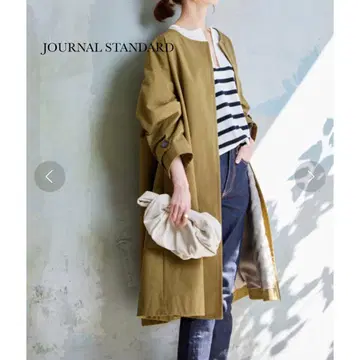 JOURNAL STANDARD 개버 플레어 코트 카키