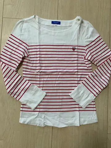 빨흰 스트라이프 긴팔 티셔츠