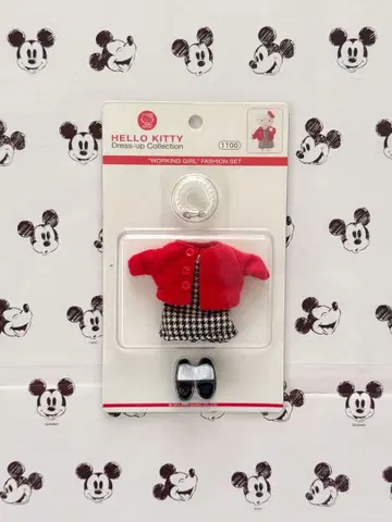 키티 드레스업 컬렉션 워킹 걸 빨간색