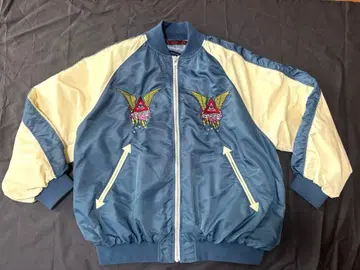 RNA 스카잔 블루 x 아이보리 자수 아메카지 M 사이즈