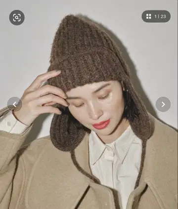 todayful 플라이트 니트 캡 브라운