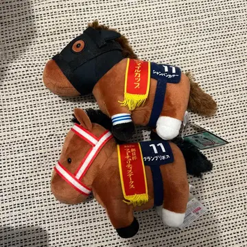 경주마 봉제 인형 2체 세트