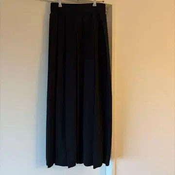 블랙 플리츠 스커트 리브