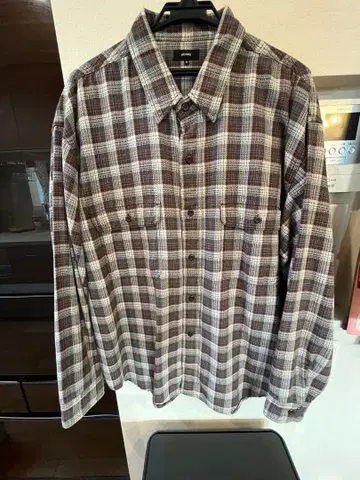 헤링본 체크 워크 셔츠