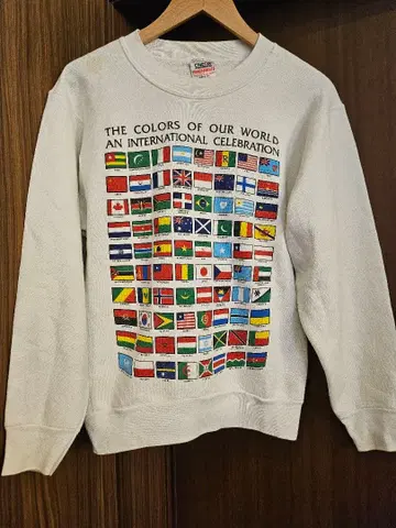 80s 빈티지 USA ONIETA 오니타 바디 국기 맨투맨 M