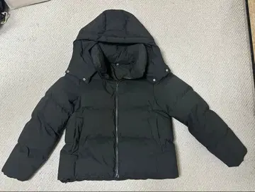 GU 지유 히트 패디드 블루종 후드 다운 자켓 L 블랙