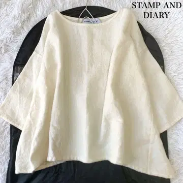 STAMP AND DIARY 와이드 실루엣 울 린넨 풀오버