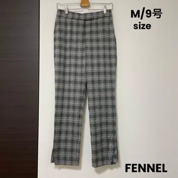 페넬 체크 무늬 팬츠 그레이 야마다야