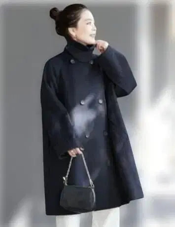 베이직 스톡 W 비버 텐트 라인 트렌치코트