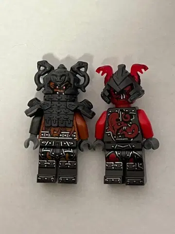레고 닌자고 미니 피규어 2체 장군 마키아 베노브레임