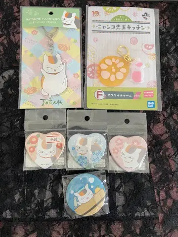 나츠메 우인장 냥코 선생님 캔뱃지 등 6개 세트