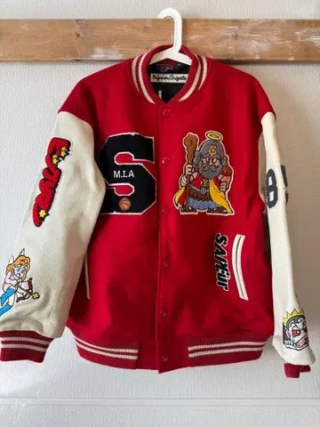 레어 SAPEur 빅쿠리맨 바시티 자켓