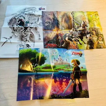 [ 3매(6면) ] 젤다의 전설 B2 포스터 닌텐도 드림 특별 부록