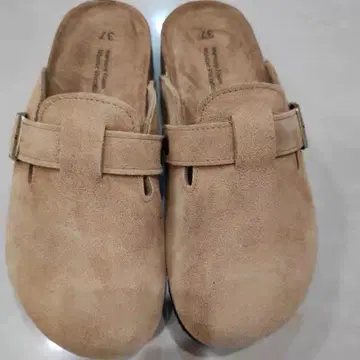 베이지 스웨이드 사보 샌들 37