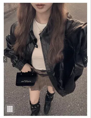 블랙 봄버 자켓 프리 사이즈