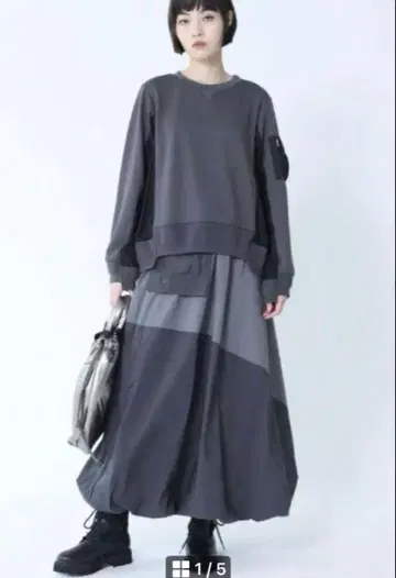 택 포함 새상품 스콧 클럽 (러쉬드) 벌룬 스커트 롱 스커트