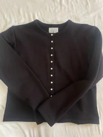 [ agnes b. ] 애니에스 속기모 가디건 블랙 S