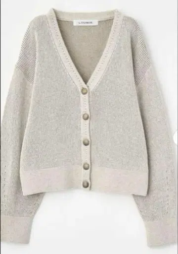 LOUNIE 리브 짜임 V넥 가디건 이너 세트 판매