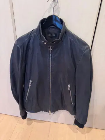 BarneysNewYork 가죽 자켓 다크 네이비 44 사이즈