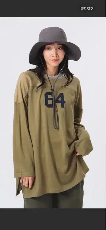 BEAMS BOY 로고 풋볼 롱 슬리브 T셔츠