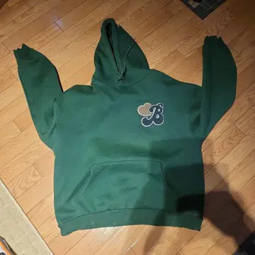 my sugar babe 그린 XL 후드티 자수 로고