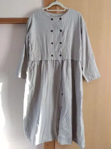 새상품 SM2 W 버튼 코트 원피스 그레이