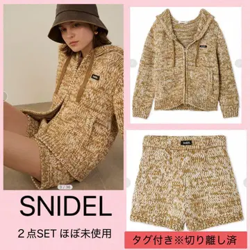 로빙 니트 후디 로빙 니트 숏팬츠 SNIDEL