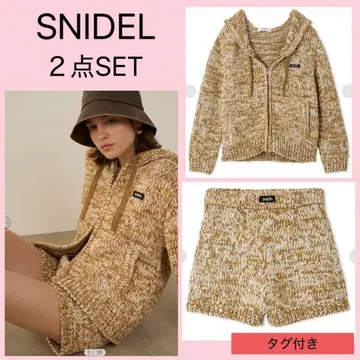 로빙 니트 후디 로빙 니트 숏팬츠 SNIDEL