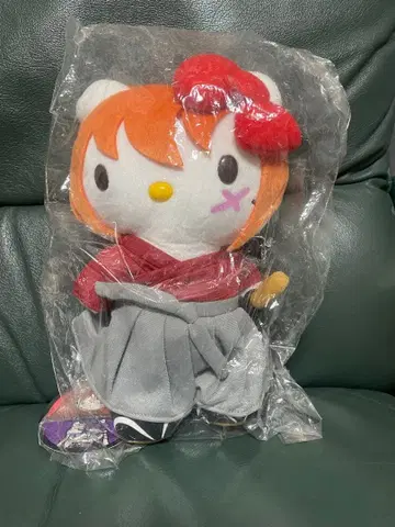 헬로키티 X 루로니 검심 봉제 인형 페이퍼 택 포함