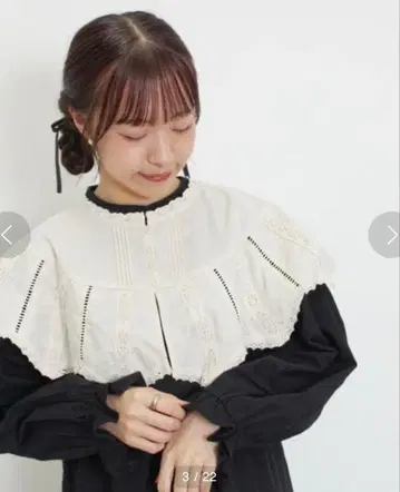 레이스 케이프 부착 원피스 Samansa Mos2 SM2 사만사 모스모스