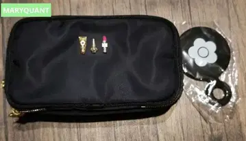 MARYQUANT 새상품 파우치 인기 블랙 3COSMETICS W 지퍼