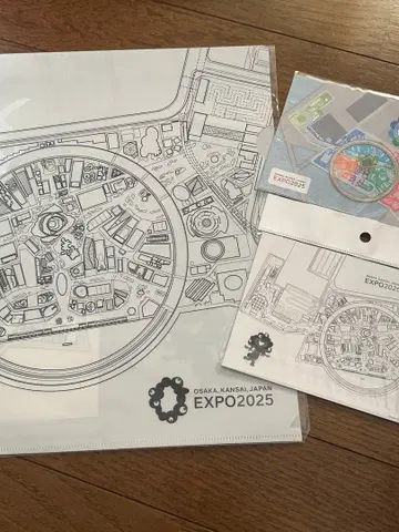 EXPO2025 회장도 클리어 파일 엽서 3종 세트