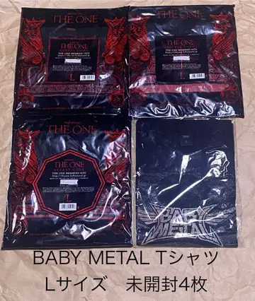 BABYMETAL L 사이즈 티셔츠 4장 묶음 판매