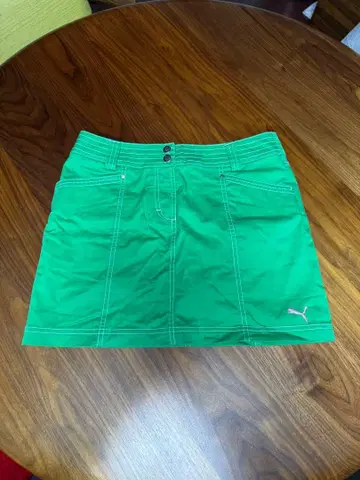 PUMA 그린 컬러 스커트 골프웨어