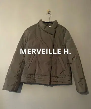 멜베유 아쉬 다운 자켓 숏 기장 카키 sizeS- M