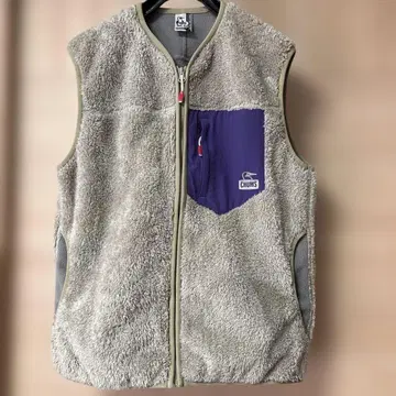 CHUMS 플리스 베스트 M 그레이/퍼플