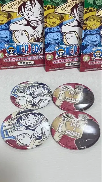 ONEPIECE 컬렉션 캔뱃지 푸치 [어린 시절] 루피/샹크스 세트