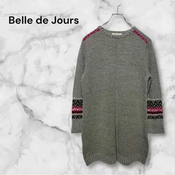 벨드주르 긴팔 니트 스웨터 세미롱 기장 크루넥 M 사이즈