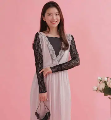 메종 마블 Lace Tops 블랙
