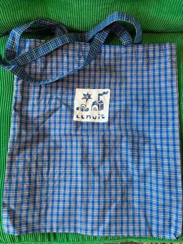 llnuit 체크 무늬 토트백