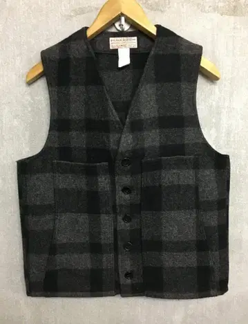 필슨 체크 울 베스트 그레이 계열 사이즈 38 새상품급