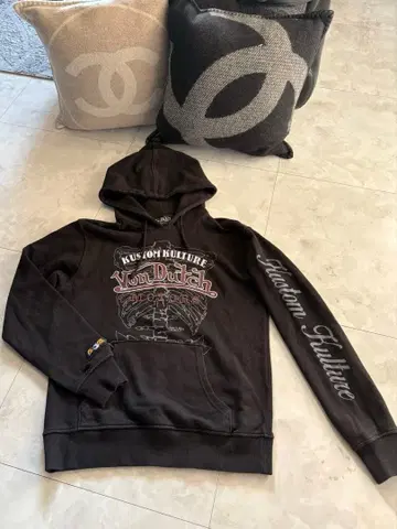 VonDutch 보치 후드티 헤이세이 y2k 래퍼 빅 로고 자수