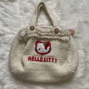 헬로키티 니트 핸드백 레트로
