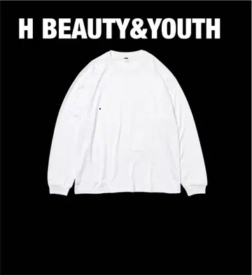 H BEAUTY&YOUTH 슈퍼 라이프 코튼 크루넥 T셔츠