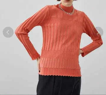 UNITEDTOKYO 블록 리브 풀오버 핑크