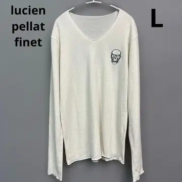 lucien pellat-finet 스컬 해골 V넥 니트 L