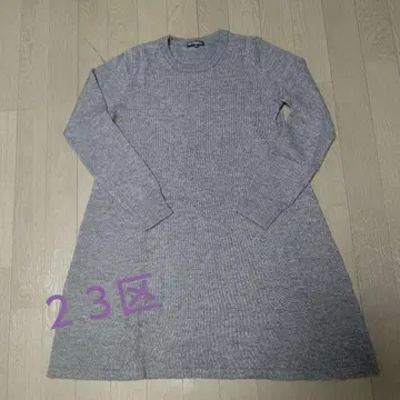 23구 브라운 계열 원피스 기장 니트